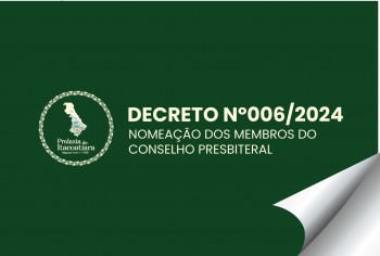 NOMEAÇÃO DOS MEMBROS DO CONSELHO PRESBITERAL