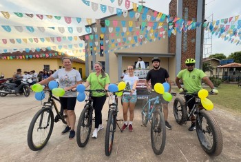 Paróquia de Nossa Senhora Aparecida realizou peregrinação ciclistica.